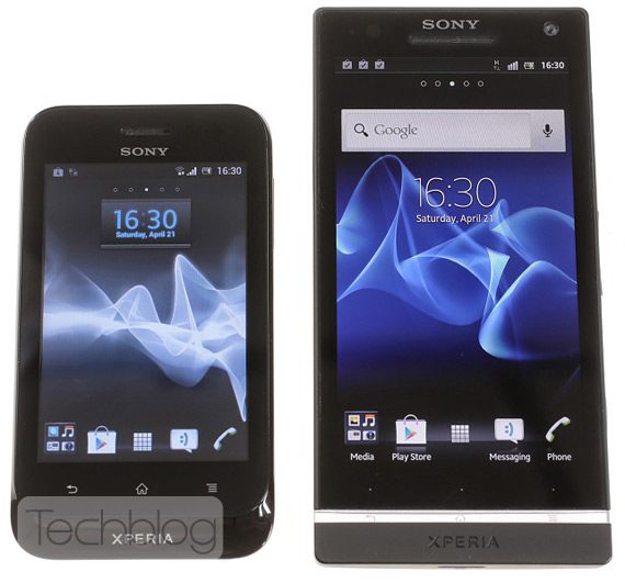 Το Sony Xperia ST21i σε σύγκριση με το Xperia S