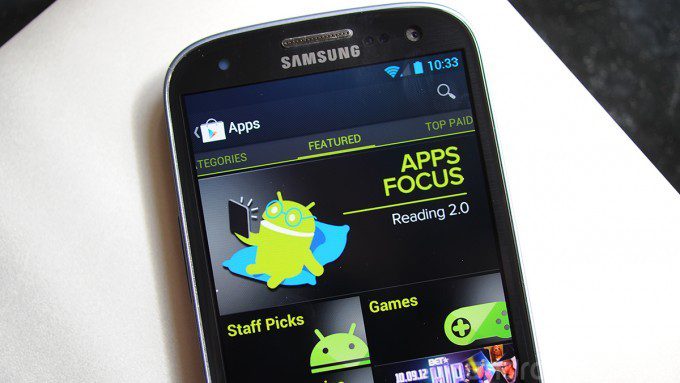 Samsung GS3 Play Store