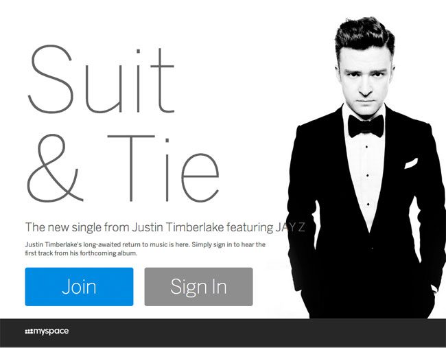 Το Νέο MySpace Ανοίγει Τις Πόρτες Του Με Το Νέο Τραγούδι Του Justin Timberlake