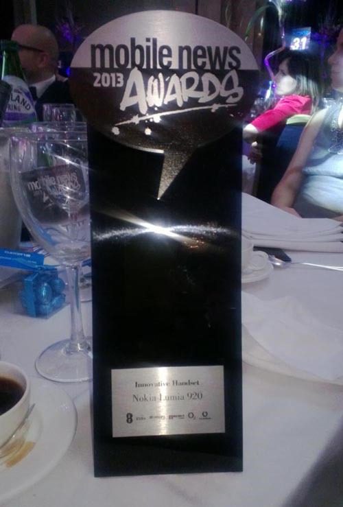 Το Nokia Lumia 920 Αναγνωρίστηκε Σαν Τη Πιο Καινοτόμα Συσκευή