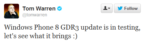 Το Windows Phone 8 GDR3 Δοκιμάζεται Από Τώρα