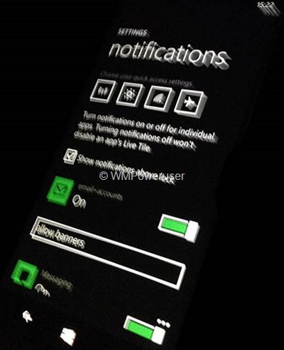 Windows Phone 8.1 Notifications Settings leak