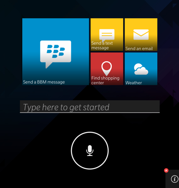 BlackBerry Assistant screenshot