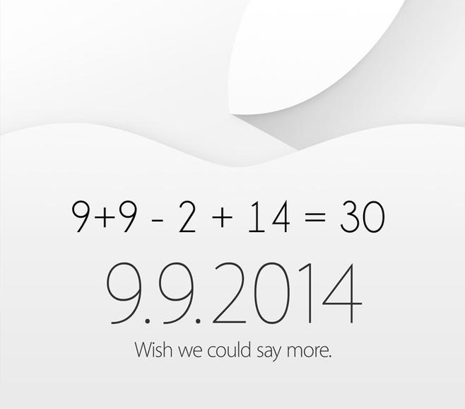 Apple September 2014 Invite Date