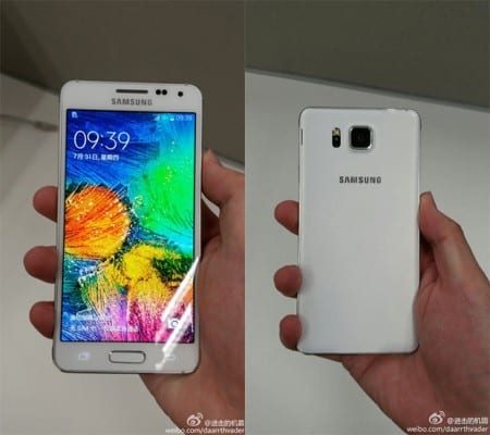 Samsung Galaxy Alpha white leak