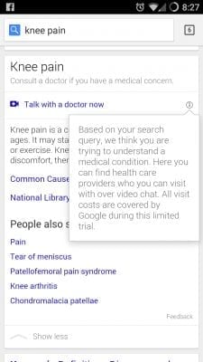 Google - Talk with a doctor