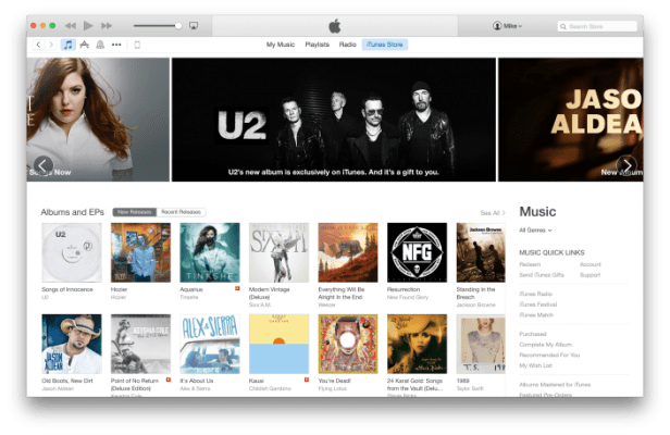 Redesigned Apple iTunes Store