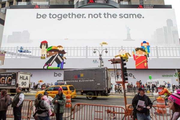 Google's massive Android billboard ad