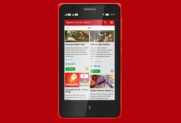 Opera Mobile Store on Nokia X