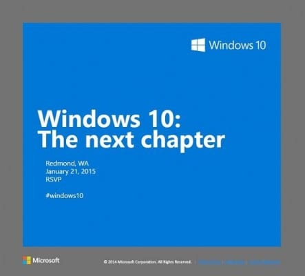 Windows 10 Event invite