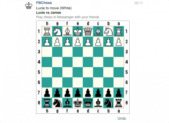 Facebook Messenger Chess screenshot